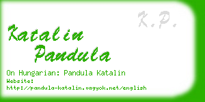 katalin pandula business card